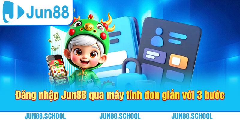 Đăng nhập Jun88 qua máy tính đơn giản với 3 bước